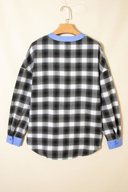 Modern Mix Plaid Blouse