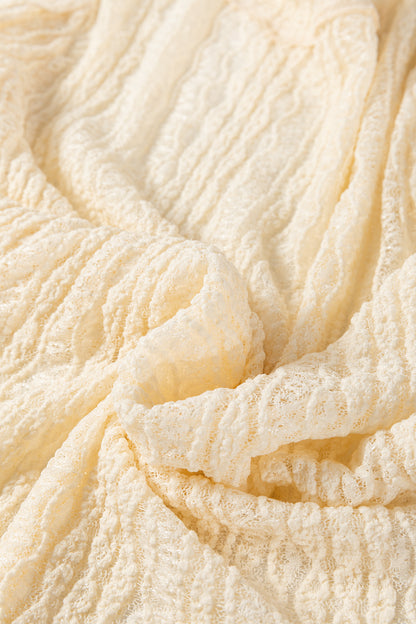 All The Frills Sheer Lace Top