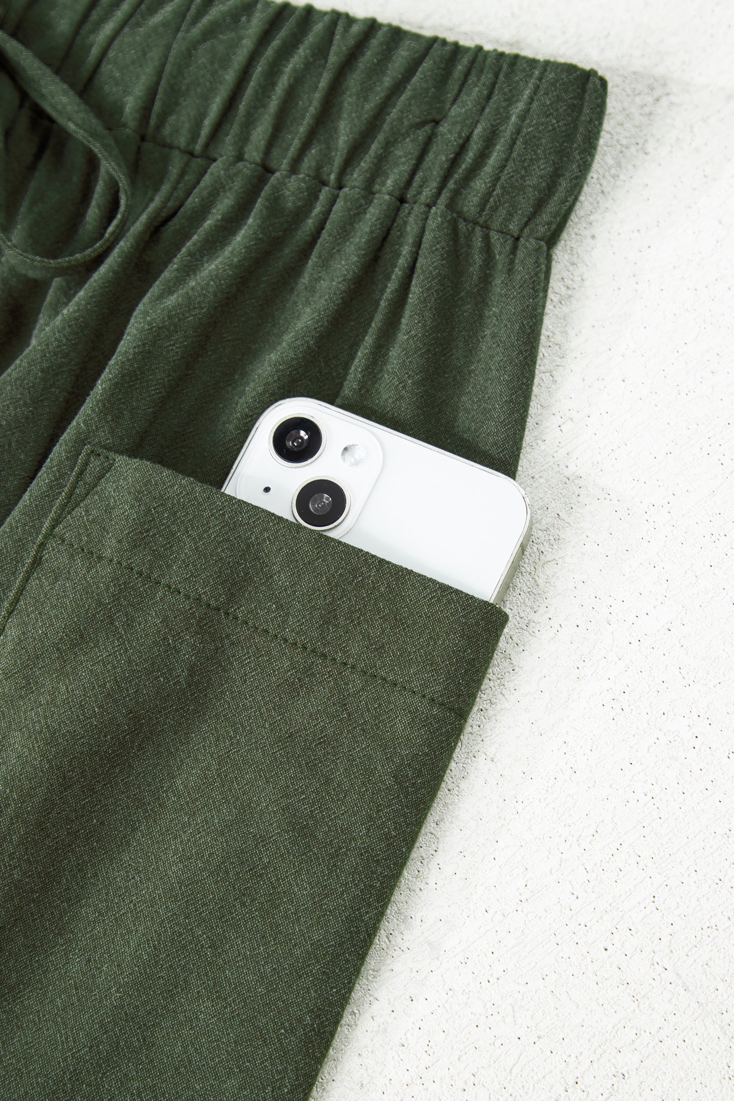 Olive or Black- Barrel Leg Casual Pants