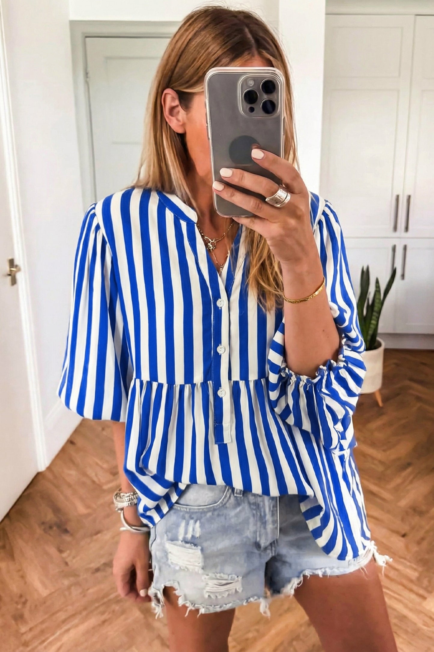 The Blue Skies Button Blouse