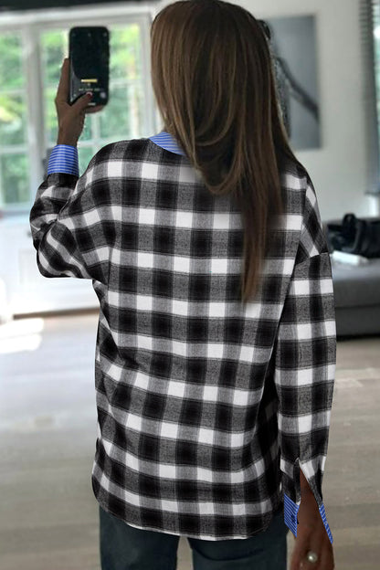 Modern Mix Plaid Blouse