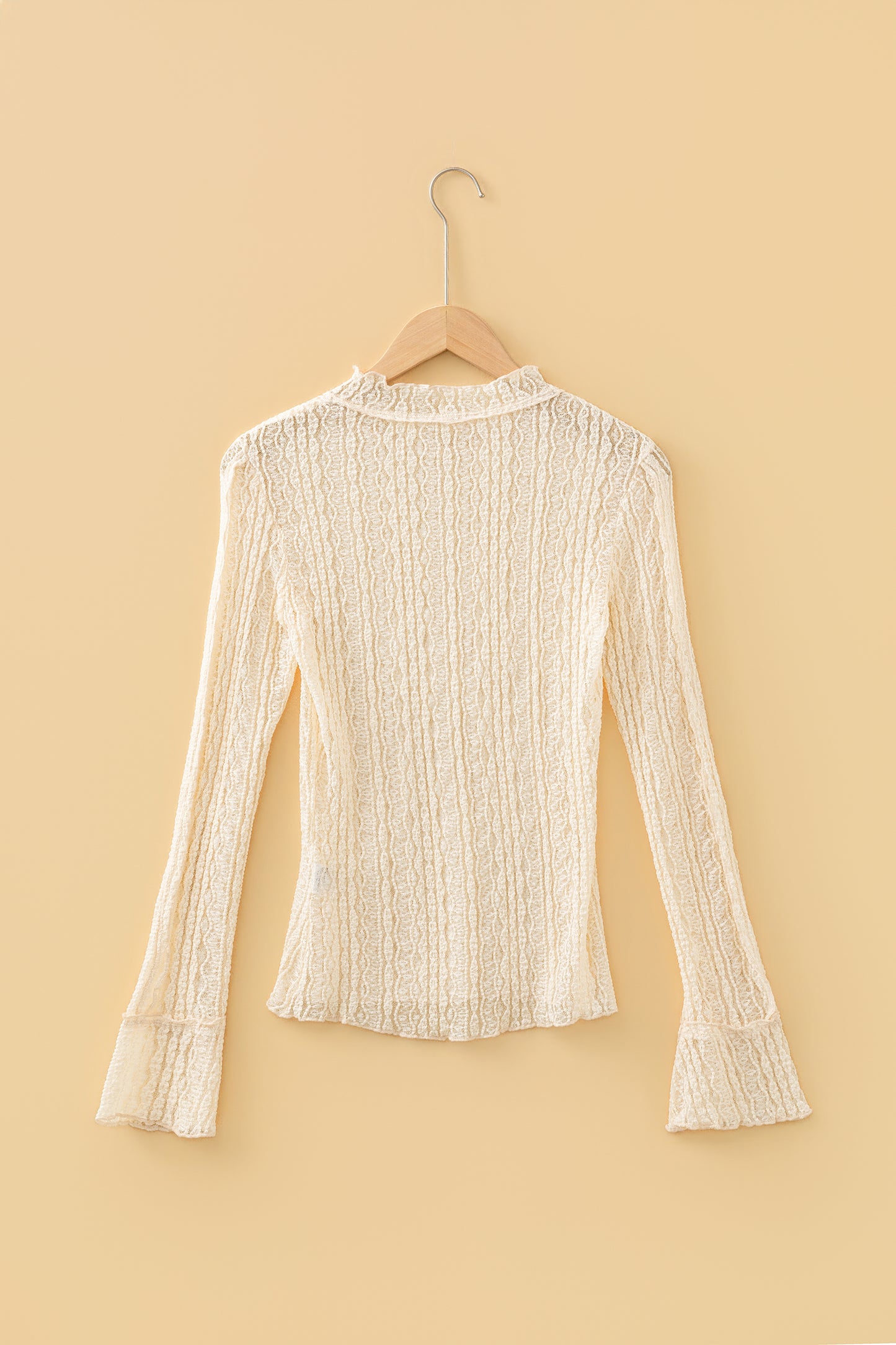 All The Frills Sheer Lace Top