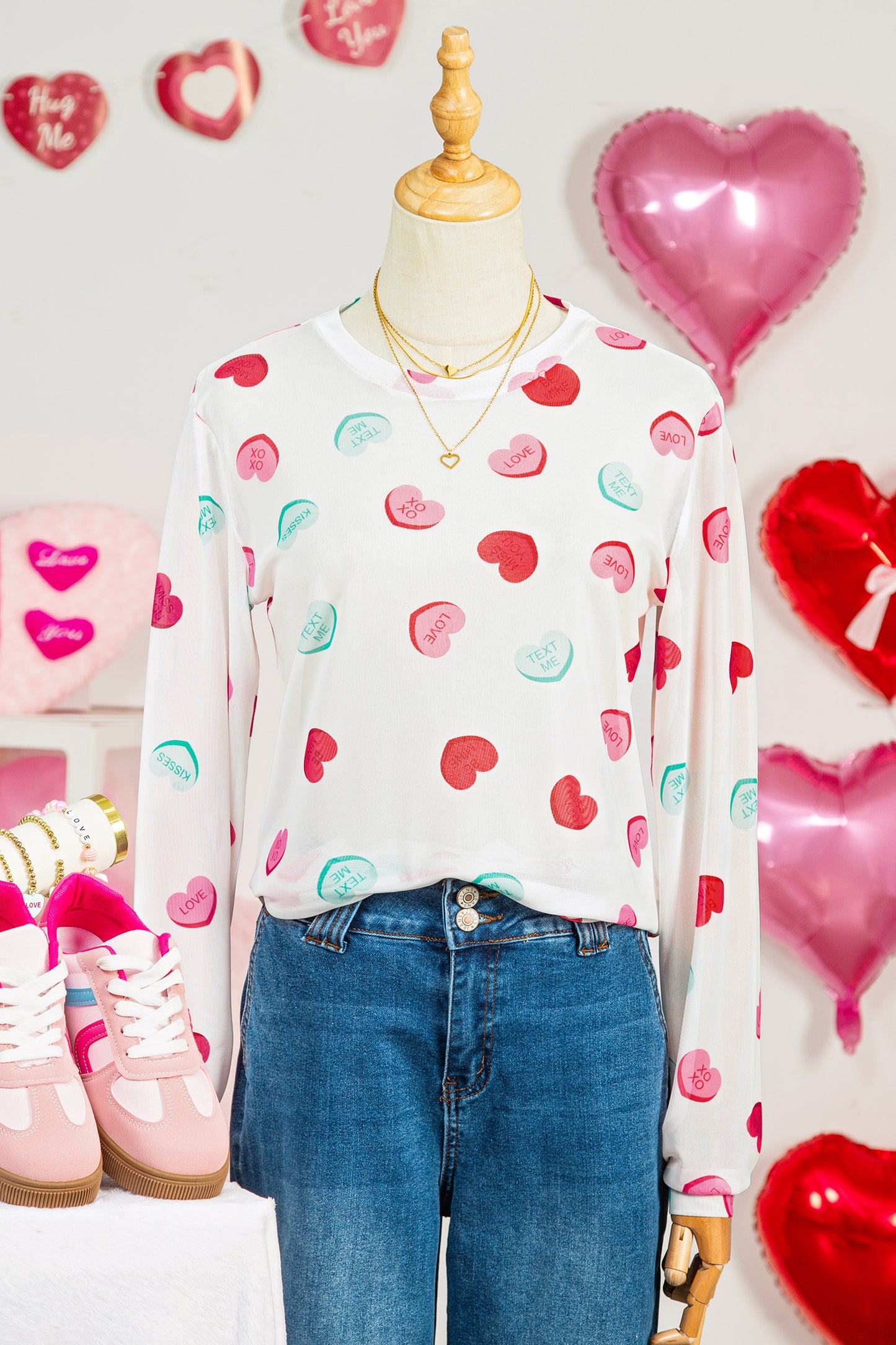 All My Heart Mesh Top