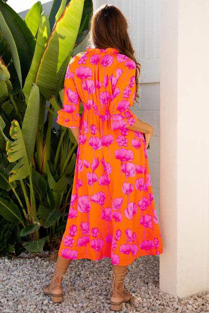 The Sunset Bloom Midi Dress