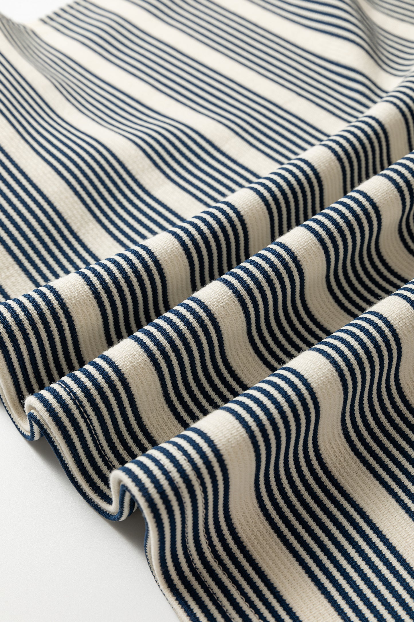 Blue Striped Midi Dress