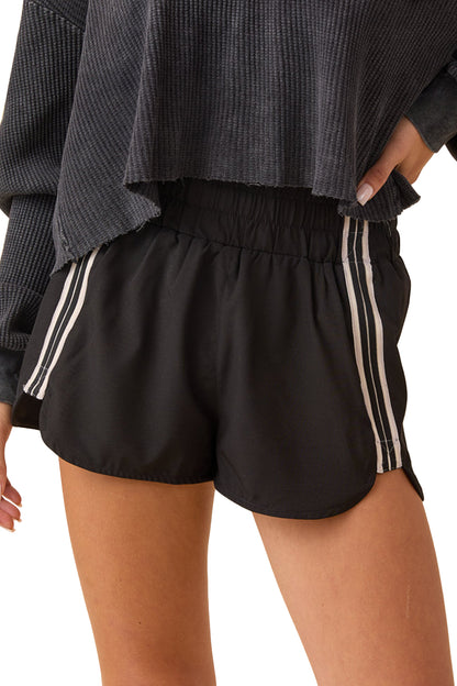 Varsity Striped Athleisure Shorts