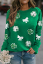 Sequin Bows & Clover Sweatshirt