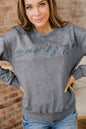 Variety of Colors     saved by grace Embroidered Mineral Wash Sweatshirt
