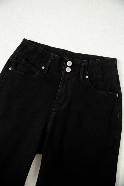Back In Black High Waist Flared Bottom Jeans