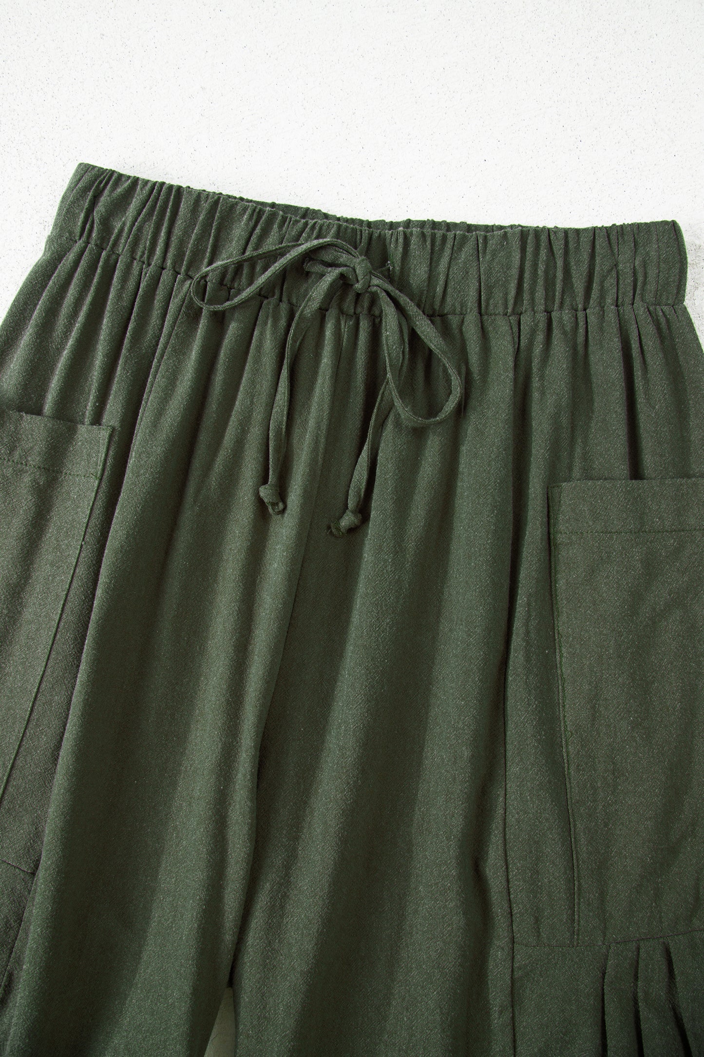 Olive or Black- Barrel Leg Casual Pants