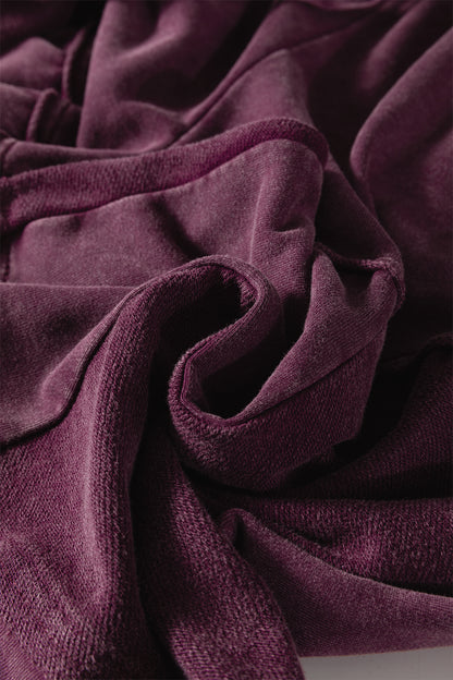 Charcoal, Olive, Rose, Wine, Blue ~ Mineral Wash Tiered Wide Leg Pants