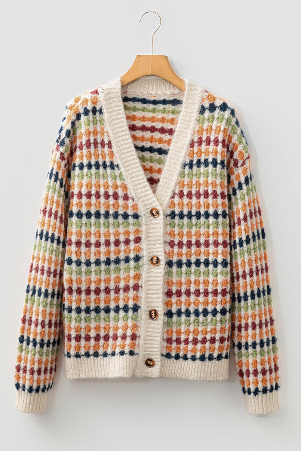 Multicolor Dotty  Cardigan