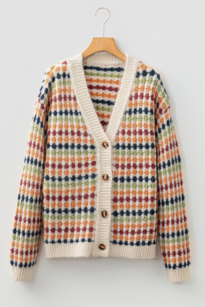 Multicolor Dotty  Cardigan