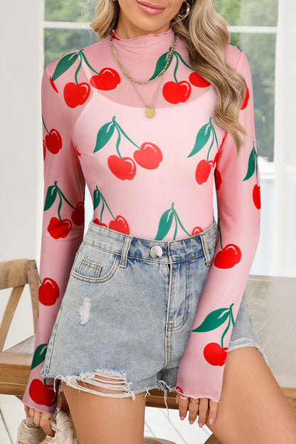 Cherry Picking Mesh Top