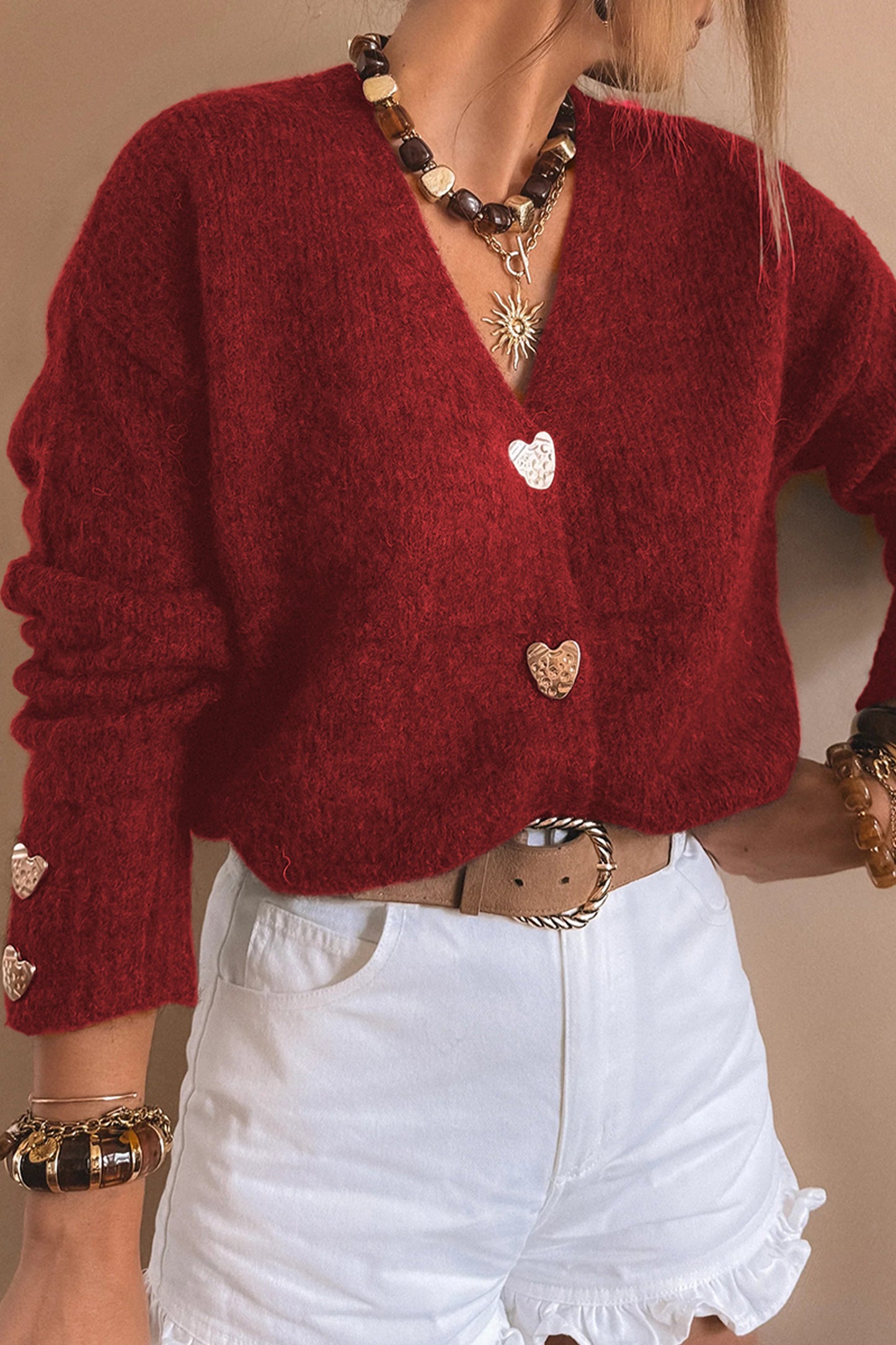 Sweetheart Button Cardigan