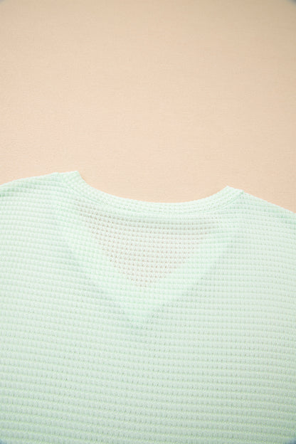 Mint Or Lavender - Waffle Knit Top