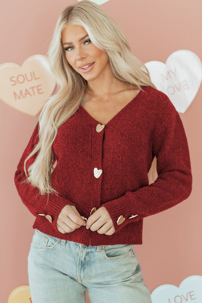 Sweetheart Button Cardigan