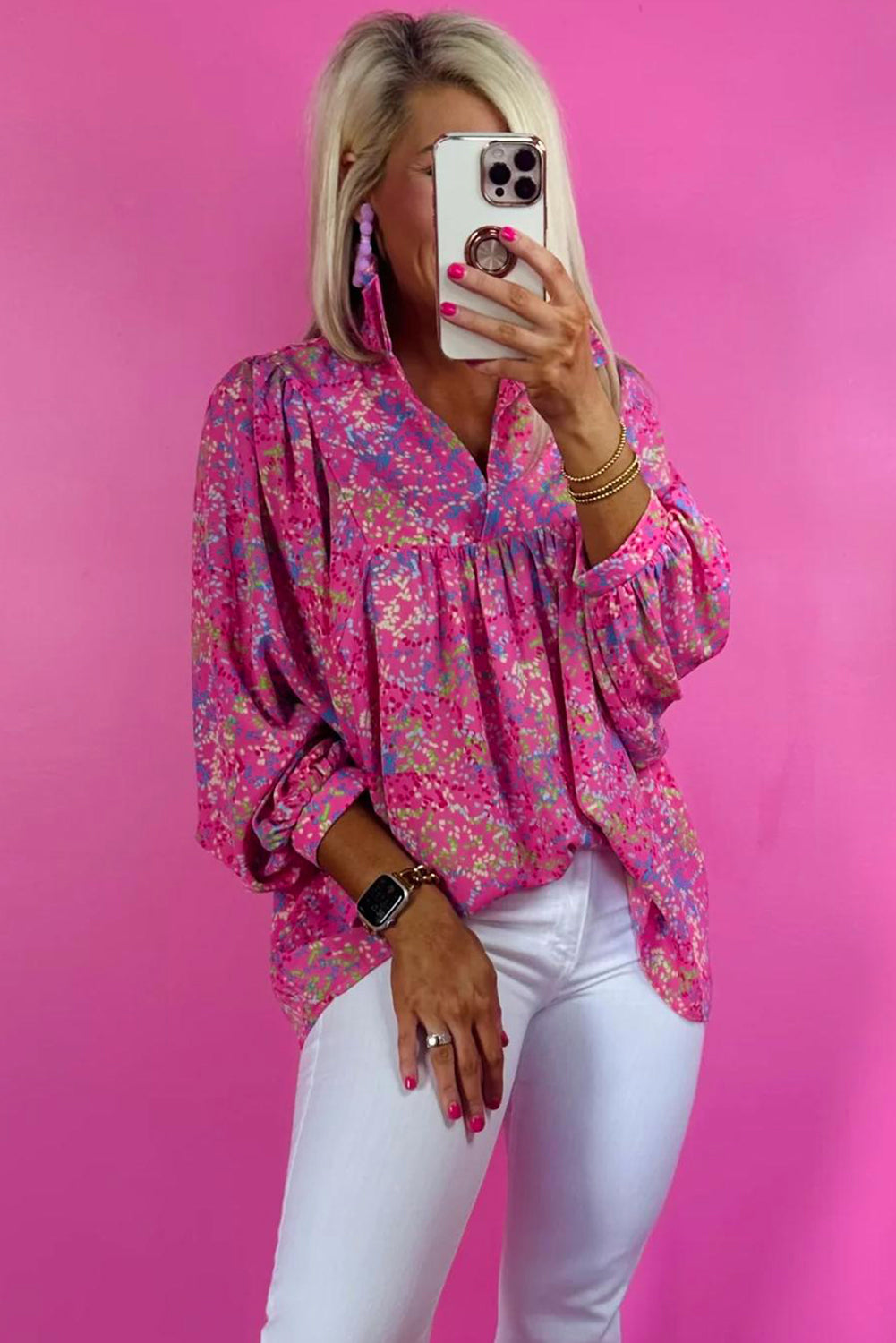 Pink or Orange - Confetti Bloom Blouse