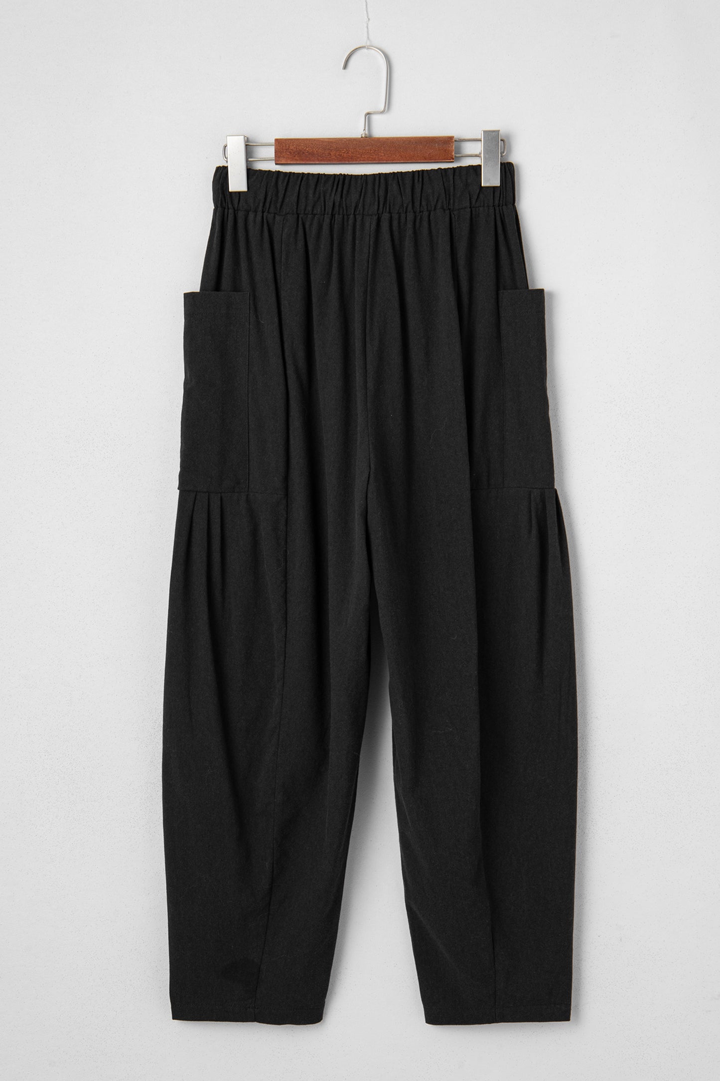 Olive or Black- Barrel Leg Casual Pants