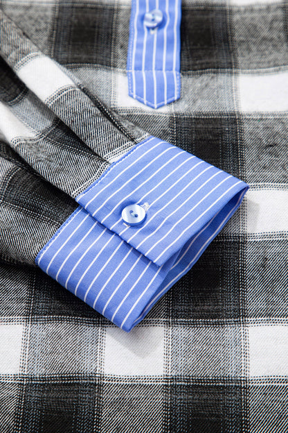 Modern Mix Plaid Blouse