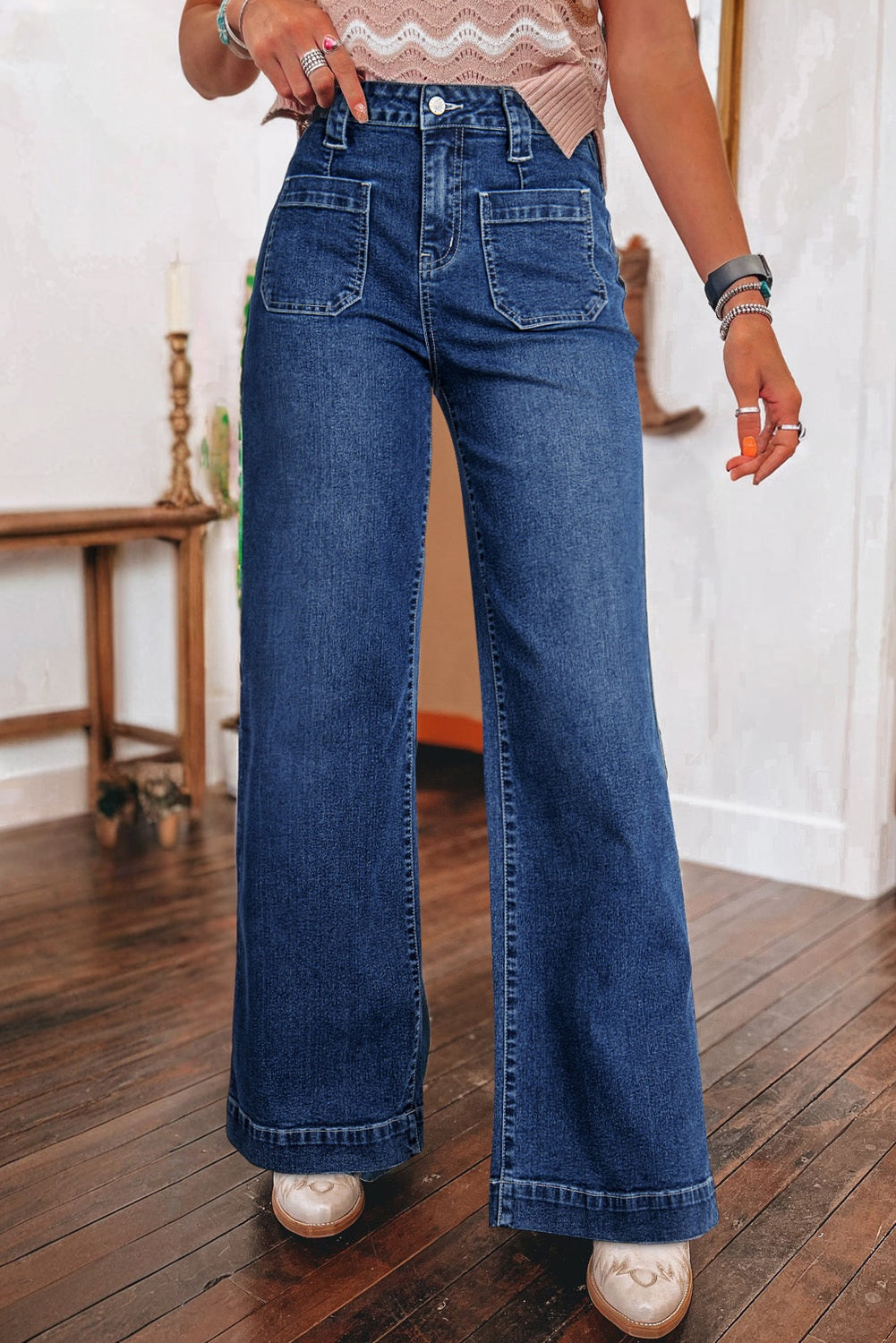 Wide Leg High Waist Jeans