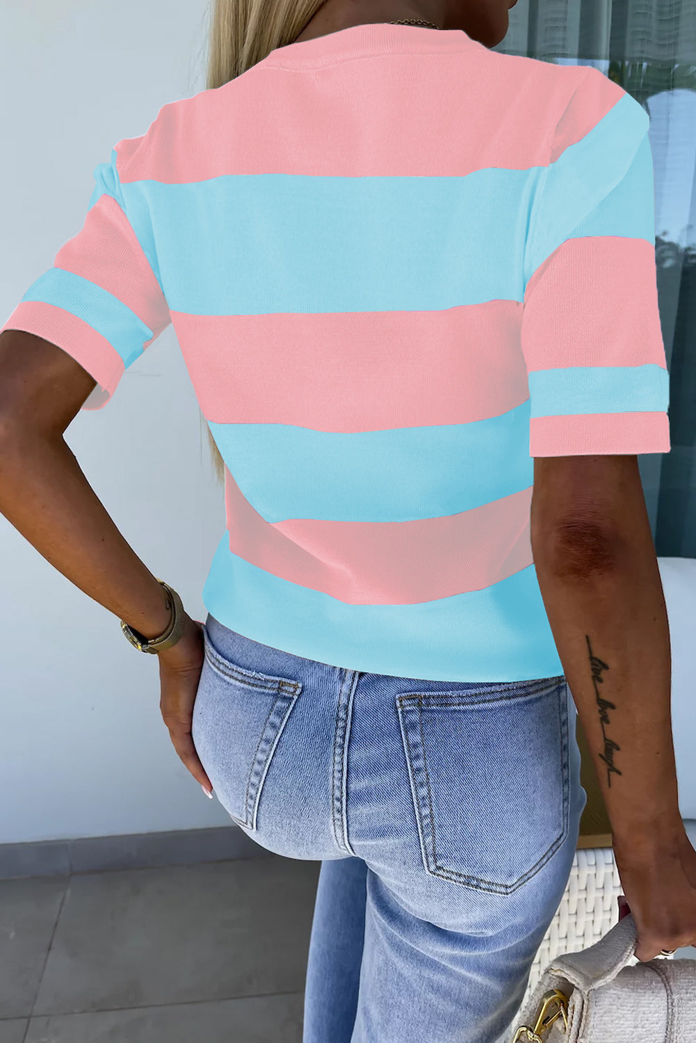 Bold Stripes Knitted T shirt