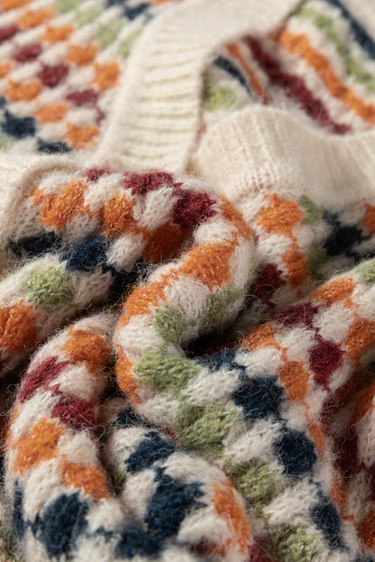 Multicolor Dotty  Cardigan