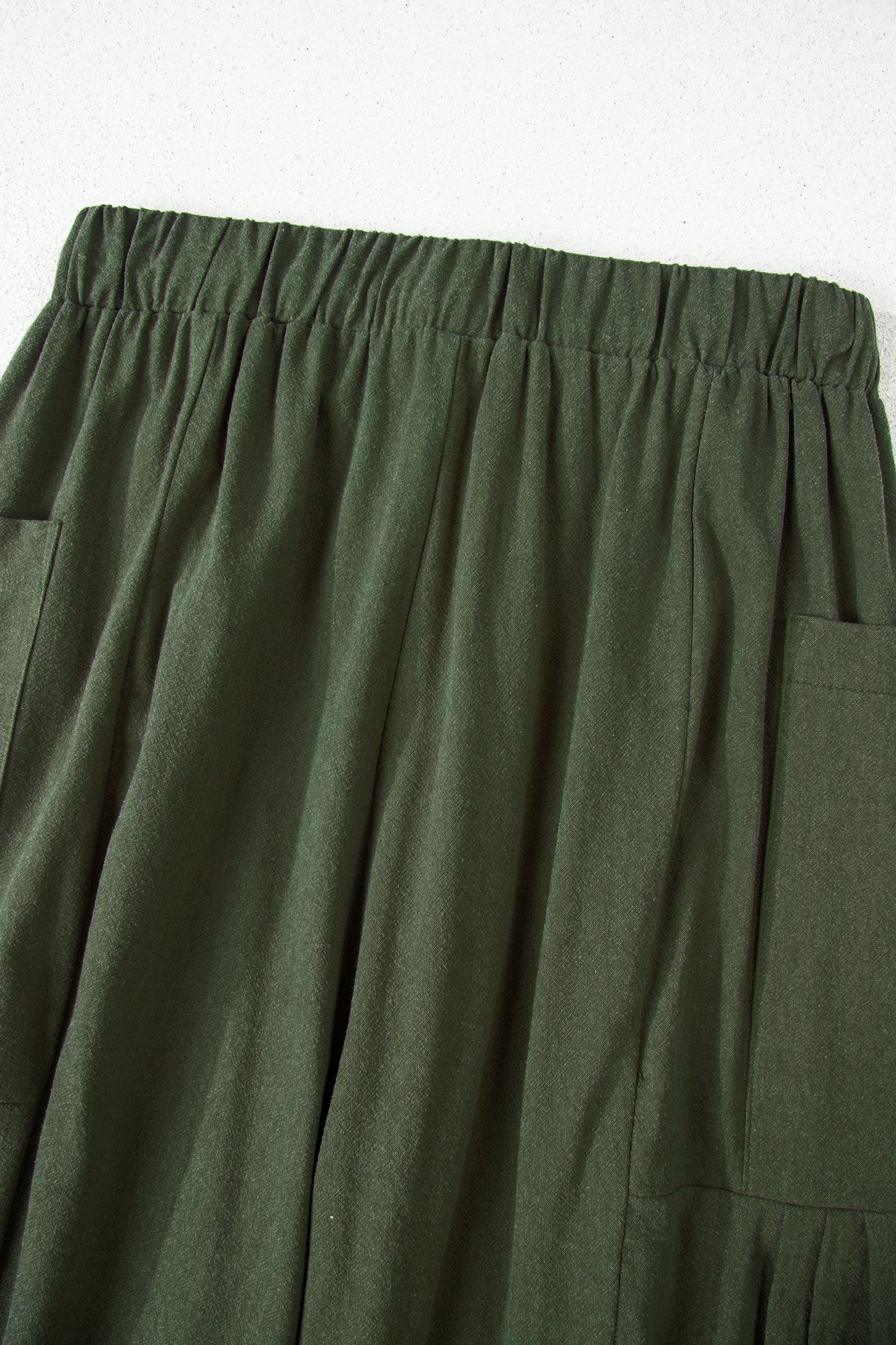 Olive or Black- Barrel Leg Casual Pants