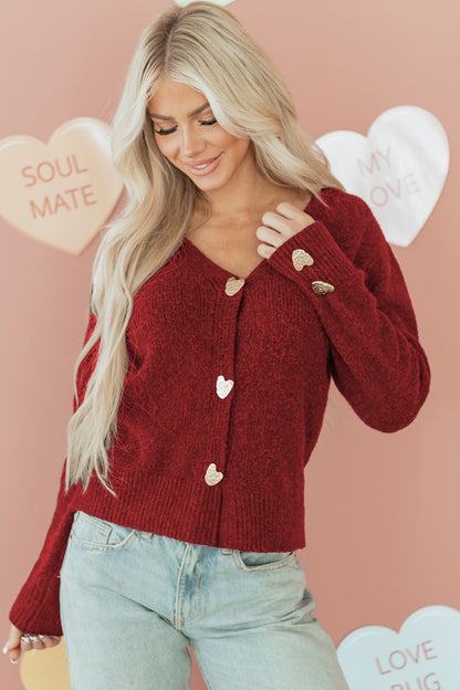 Sweetheart Button Cardigan