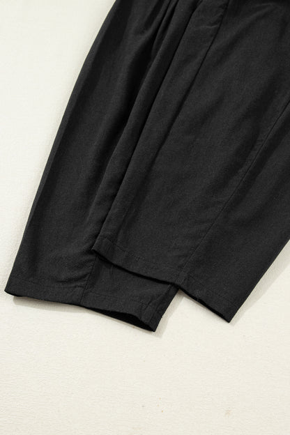 Olive or Black- Barrel Leg Casual Pants