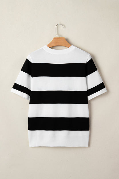 Bold Stripes Knitted T shirt