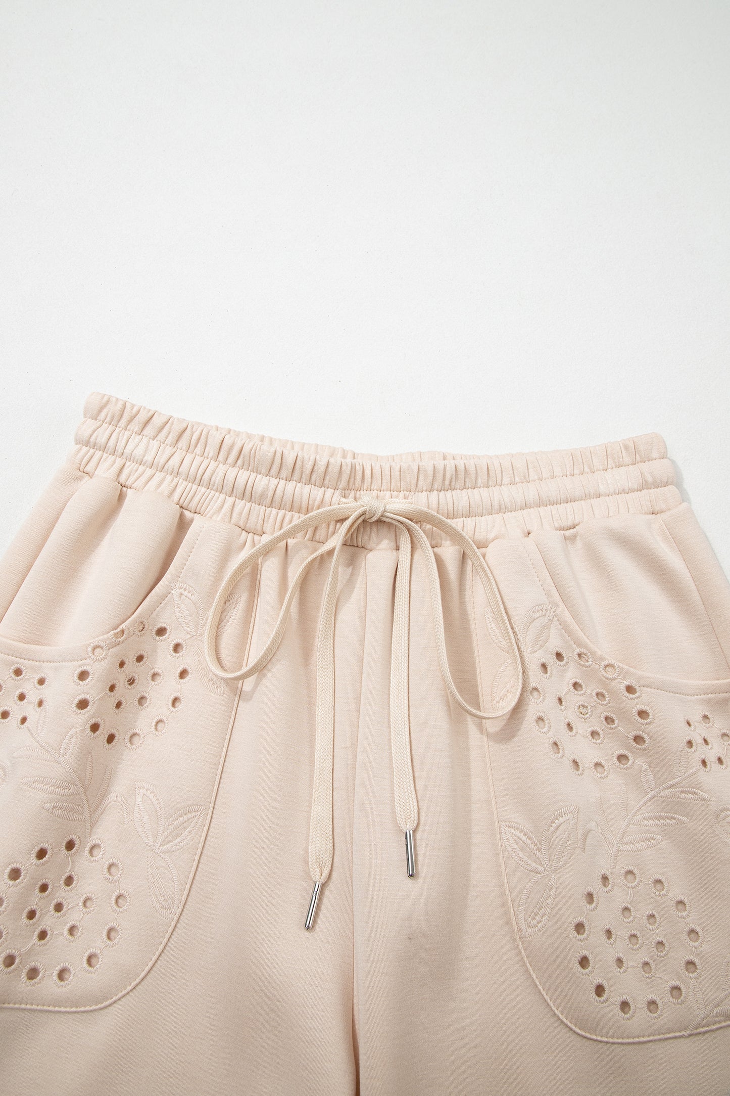 Eyelet Patched Pockets Pants