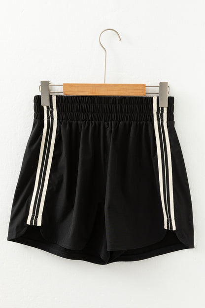 Varsity Striped Athleisure Shorts