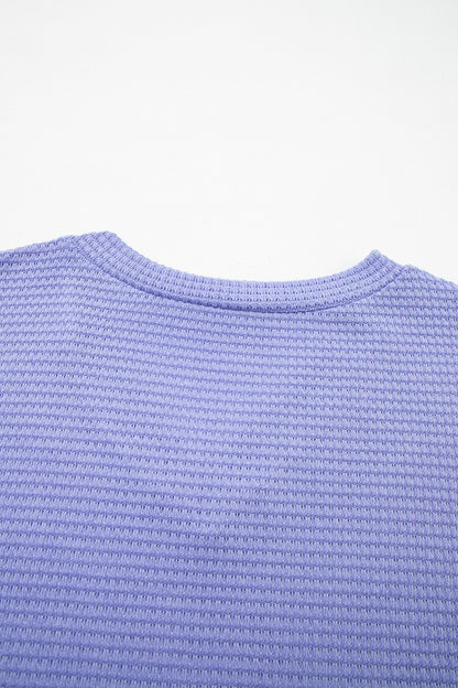 Mint Or Lavender - Waffle Knit Top
