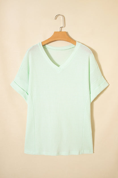 Mint Or Lavender - Waffle Knit Top