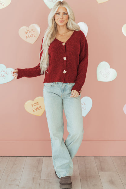 Sweetheart Button Cardigan