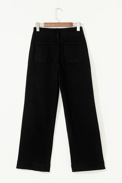 Back In Black High Waist Flared Bottom Jeans