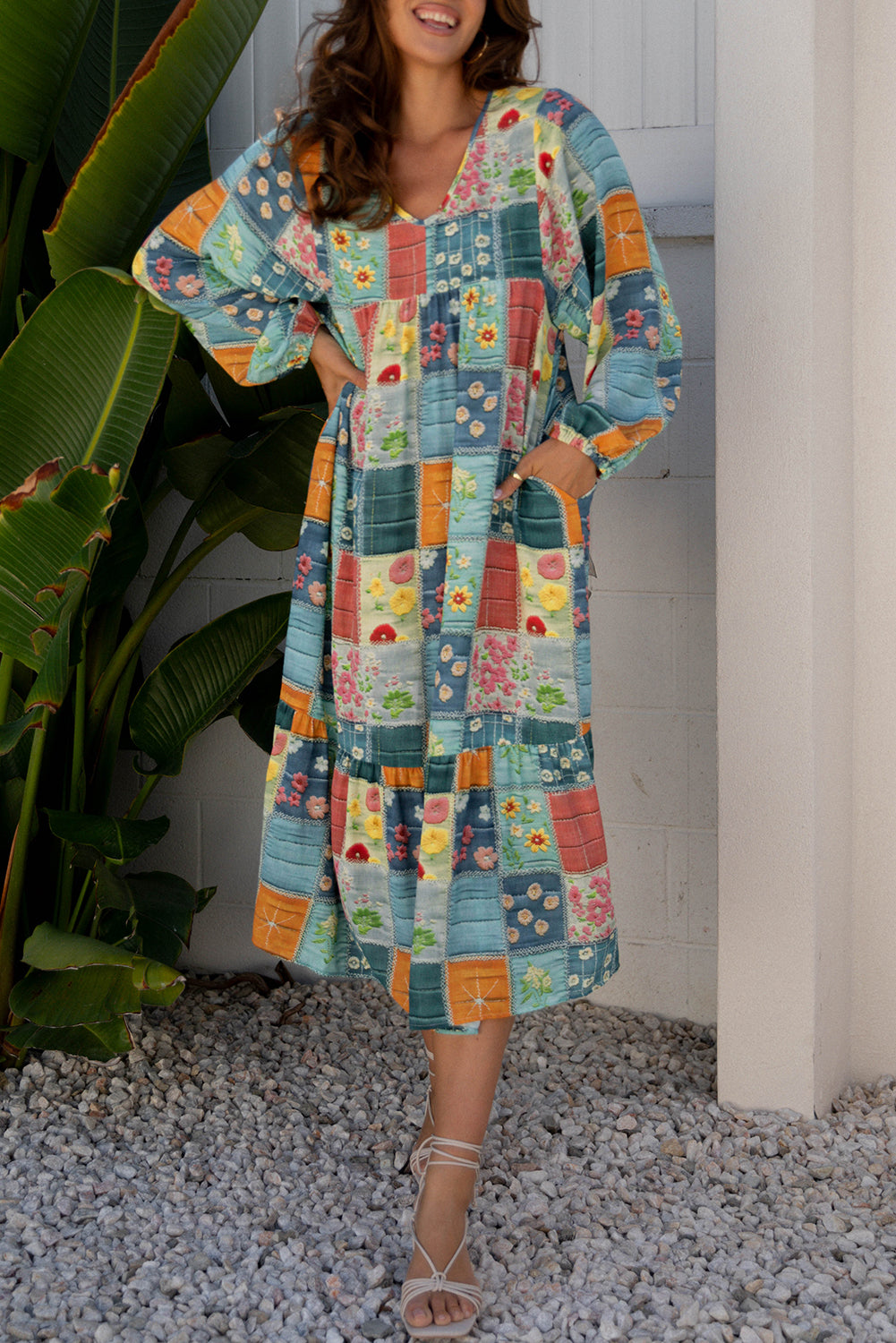 The Patchwork Daydream Midi Dress