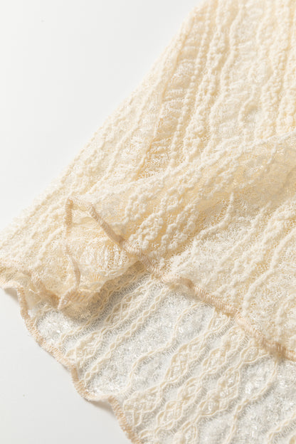 All The Frills Sheer Lace Top