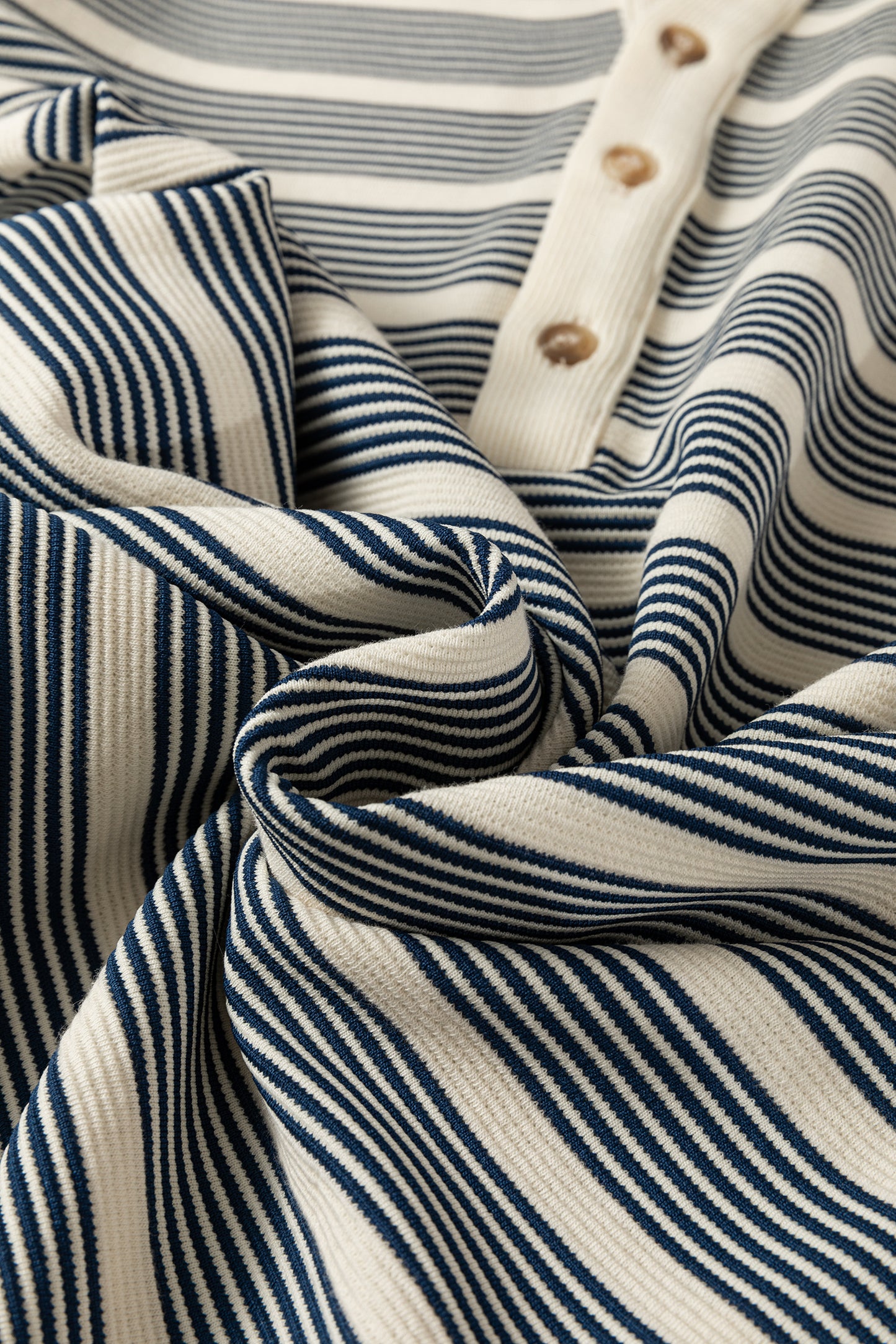 Blue Striped Midi Dress