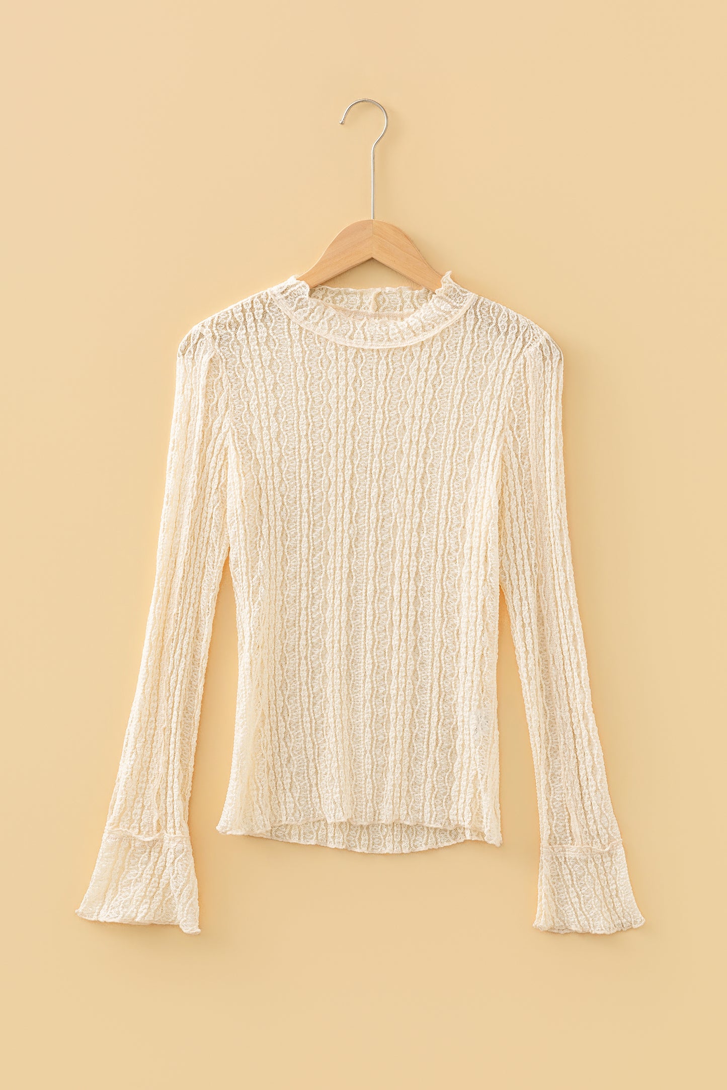 All The Frills Sheer Lace Top