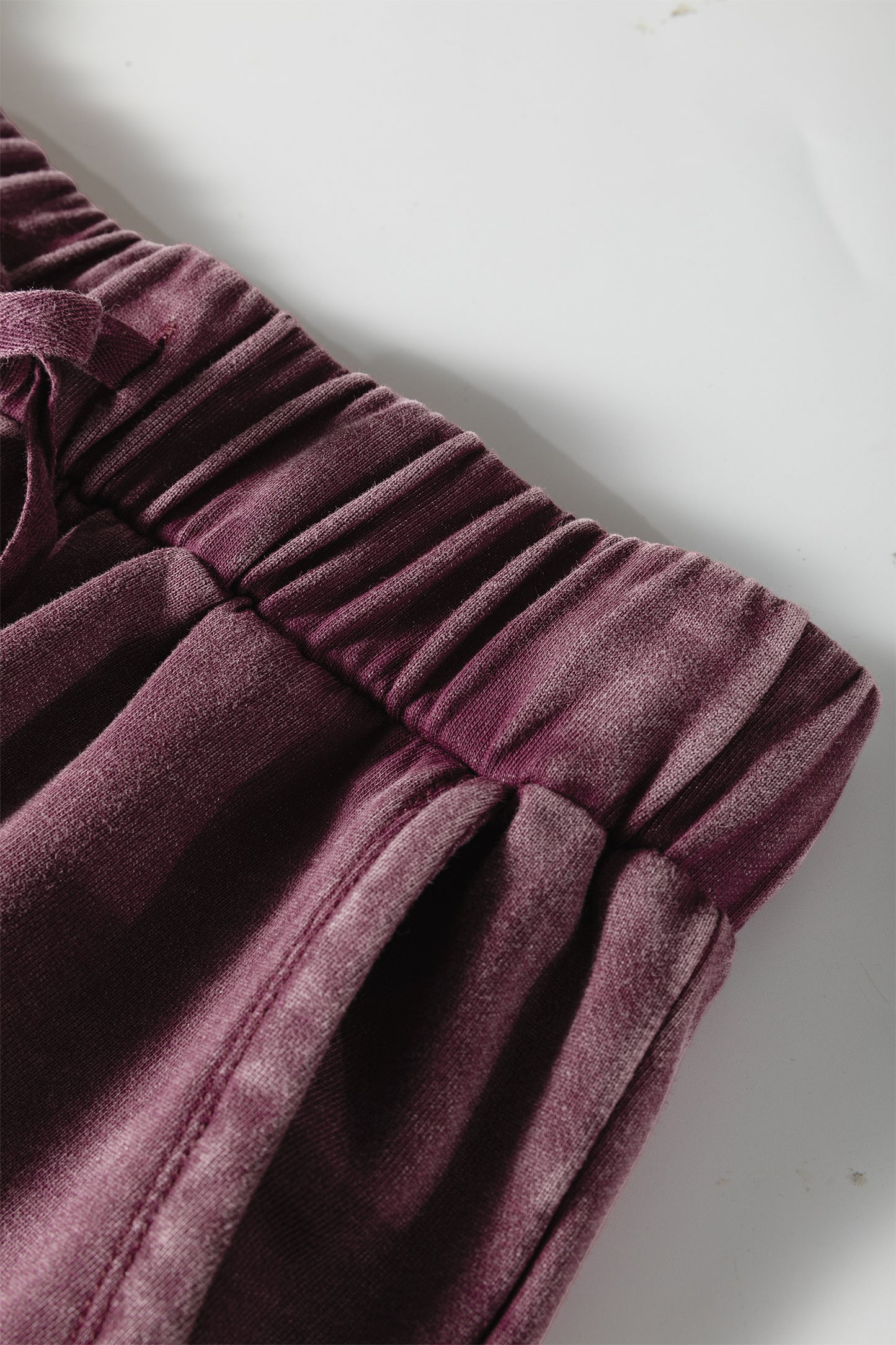 Charcoal, Olive, Rose, Wine, Blue ~ Mineral Wash Tiered Wide Leg Pants