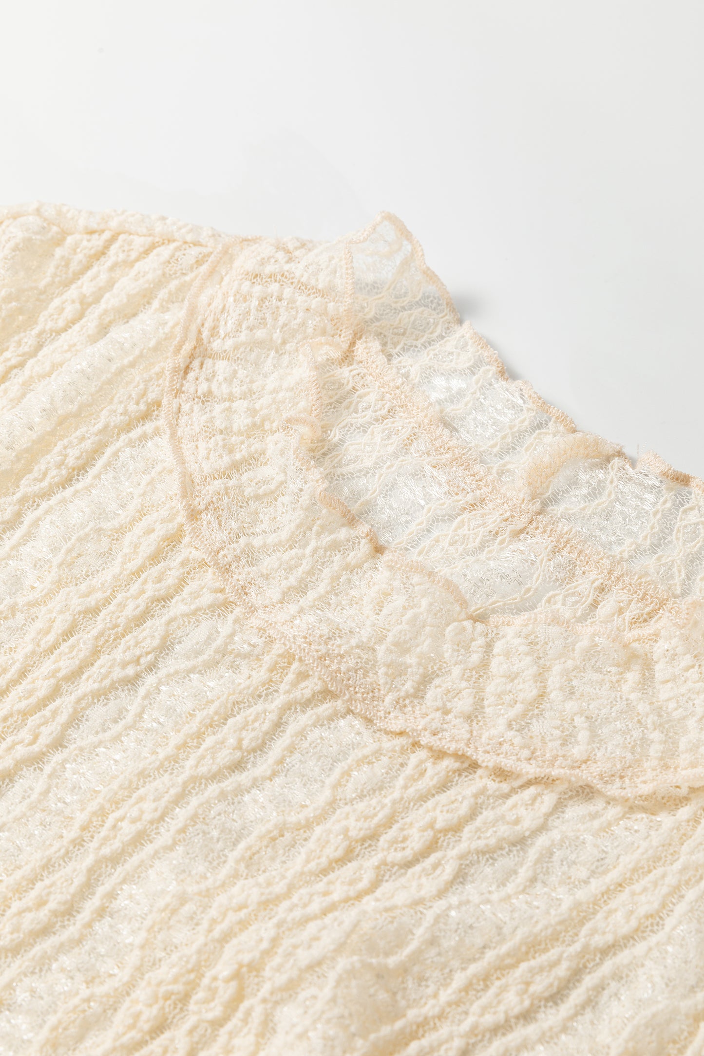 All The Frills Sheer Lace Top