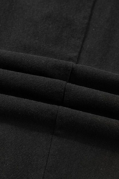 Olive or Black- Barrel Leg Casual Pants