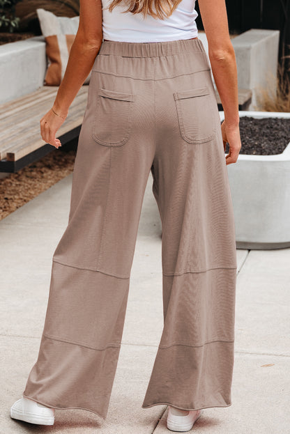 Black, Smoke Grey, Pink or Mint - Mineral Wash Wide Leg Cargo Pants
