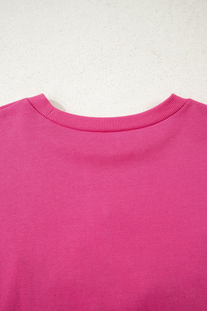 Lucky Embroidered Loose Pullover Sweatshirt